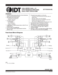Datasheet IDT709349L6BFI manufacturer IDT