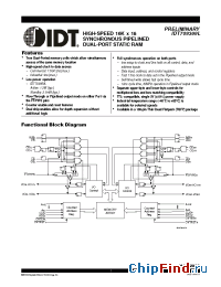 Datasheet IDT709369L9PFI8 manufacturer IDT