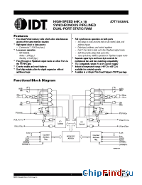 Datasheet IDT709389L12PF manufacturer IDT
