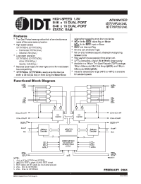 Datasheet IDT70P24L20BF manufacturer IDT