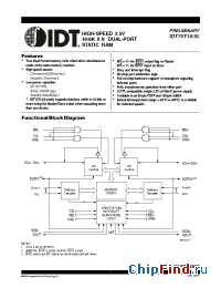 Datasheet IDT70T16L25BFI manufacturer IDT