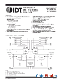 Datasheet IDT70T25L20PF8 manufacturer IDT