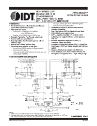 Datasheet IDT70T3319S133BFI производства IDT