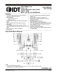 Datasheet IDT70T653MS10BC manufacturer IDT