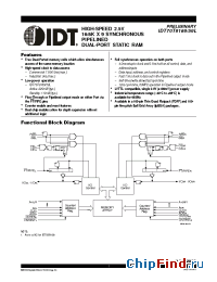 Datasheet IDT70T9159 manufacturer IDT