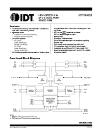 Datasheet IDT70V05L15J manufacturer IDT