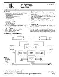 Datasheet IDT70V05L25G manufacturer IDT