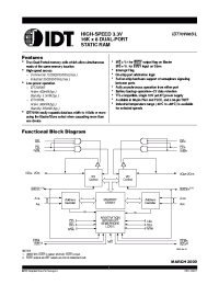 Datasheet IDT70V06S15PFI manufacturer IDT