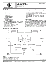 Datasheet IDT70V07L25G manufacturer IDT