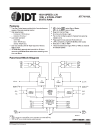 Datasheet IDT70V09L20PF manufacturer IDT