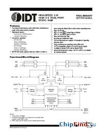 Datasheet IDT70V15L20J manufacturer IDT