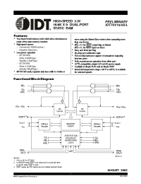 Datasheet IDT70V15S15PF manufacturer IDT
