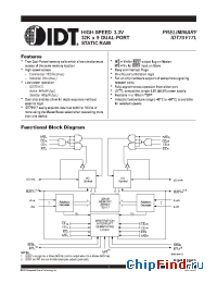 Datasheet IDT70V17L15PF8 manufacturer IDT