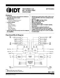 Datasheet IDT70V25L15J manufacturer IDT