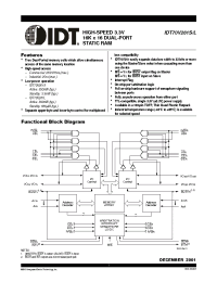Datasheet IDT70V261L manufacturer IDT