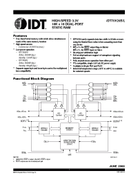 Datasheet IDT70V26L25G manufacturer IDT