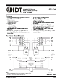 Datasheet IDT70V28L15PF manufacturer IDT
