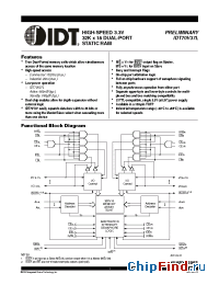 Datasheet IDT70V37L20PF8 manufacturer IDT