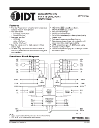 Datasheet IDT70V38L20PFI производства IDT