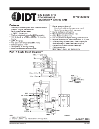 Datasheet IDT70V5378S133BCI manufacturer IDT