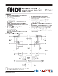 Datasheet IDT70V631S12BCI8 manufacturer IDT