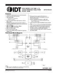 Datasheet IDT70V631S15BC производства IDT