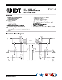 Datasheet IDT70V914S25PFI8 manufacturer IDT