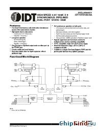 Datasheet IDT70V9169L9PF manufacturer IDT