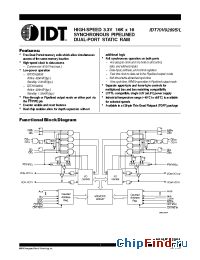 Datasheet IDT70V9269L15 manufacturer IDT
