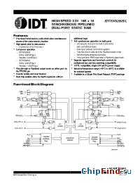 Datasheet IDT70V9269S9 производства IDT