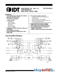 Datasheet IDT70V9279 manufacturer IDT