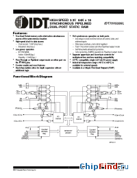 Datasheet IDT70V9289L-12 manufacturer IDT