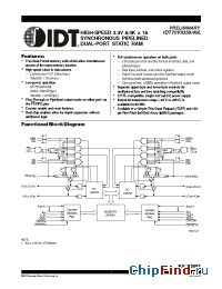 Datasheet IDT70V9359L12PF manufacturer IDT