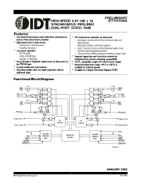 Datasheet IDT70V9369 manufacturer IDT