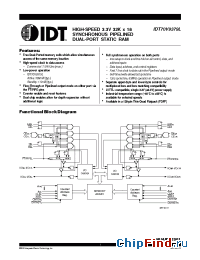 Datasheet IDT70V9379L6PRF manufacturer IDT