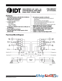 Datasheet IDT70V9389L manufacturer IDT