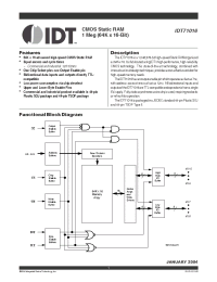 Datasheet IDT71016 manufacturer IDT