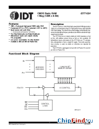 Datasheet IDT71024S-12 производства IDT