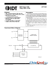 Datasheet IDT71024S-15B manufacturer IDT