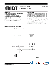 Datasheet IDT71028S-15 manufacturer IDT