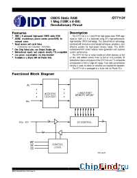 Datasheet IDT71124S-15 manufacturer IDT