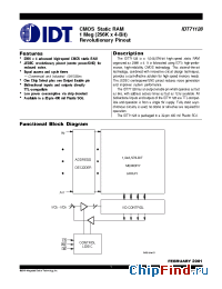 Datasheet IDT71128S-12 manufacturer IDT