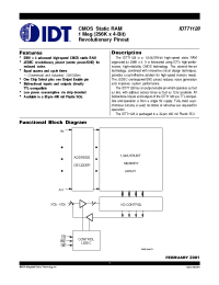 Datasheet IDT71128S12YI manufacturer IDT