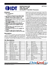 Datasheet IDT71216S-10 manufacturer IDT