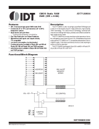 Datasheet IDT71256SA manufacturer IDT