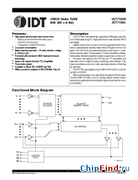 Datasheet IDT7164L80DB manufacturer IDT