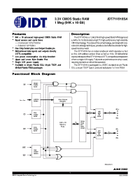 Datasheet IDT71V016SA10PHI8 manufacturer IDT