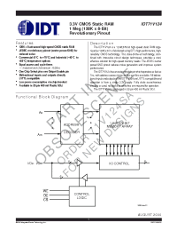 Datasheet IDT71V124S20 manufacturer IDT