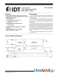 Datasheet IDT71V256S10YG manufacturer IDT