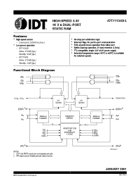 Datasheet IDT71V30L35TFI manufacturer IDT